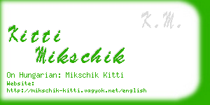 kitti mikschik business card